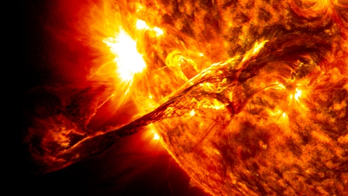 main eruption of sun