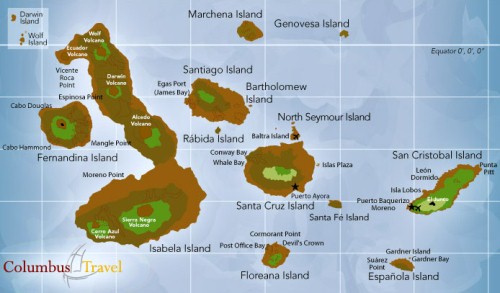 Galapagos Island Map