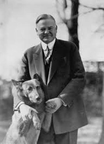 Herbert Hoover and Dog