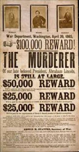 John Wilkes Booth Reward
