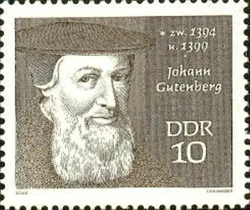 johannes gutenberg stamp